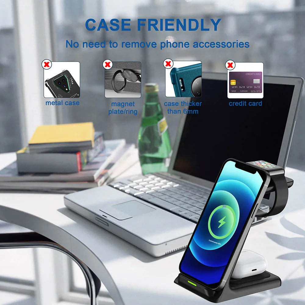 AquaBytes™ 20W Wireless Charger Stand For iPhone