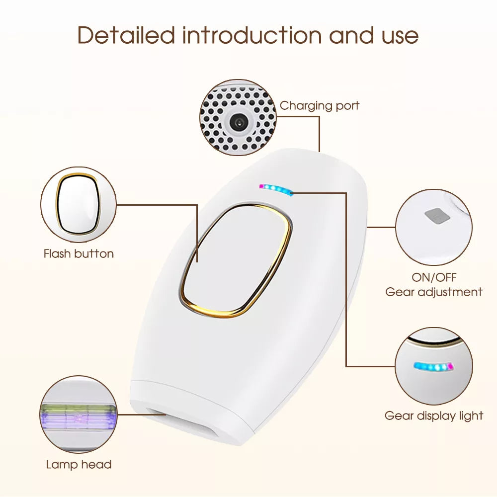  Flash Depilatory Pulses Permanent Laser Epilator