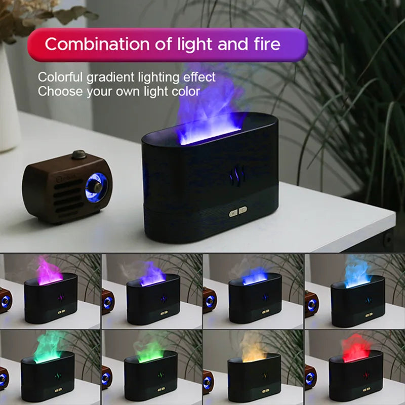 Led Essential Oil Flame Lamp