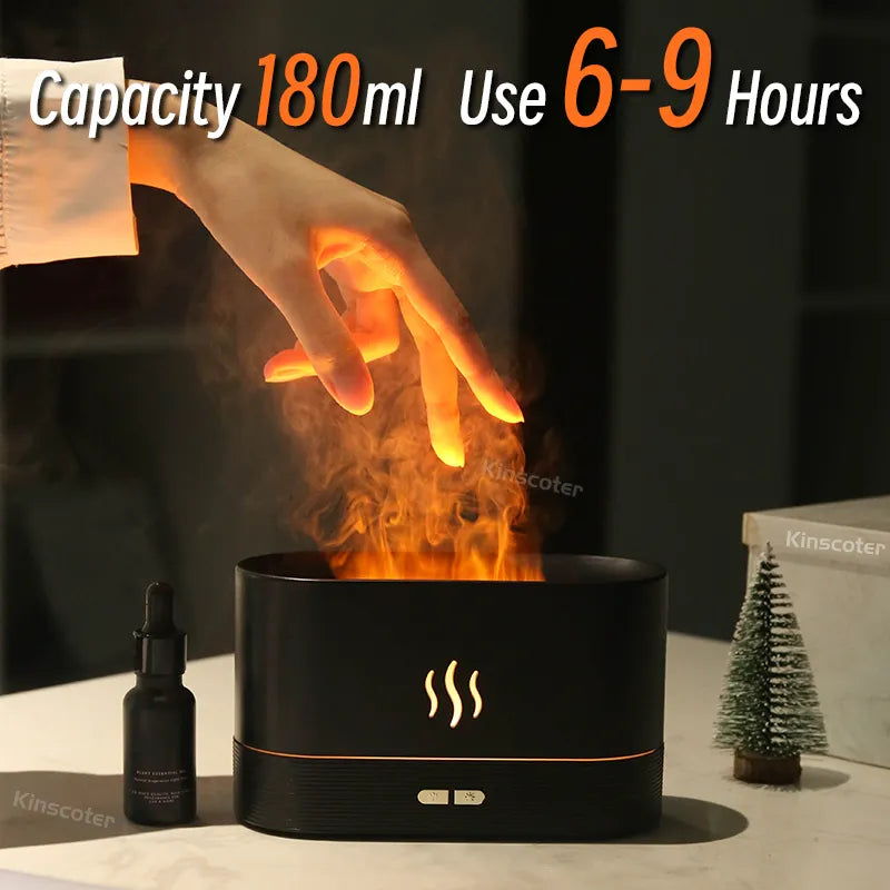 Led Essential Oil Flame Lamp