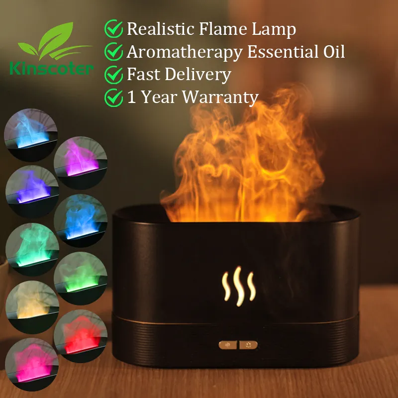 Led Essential Oil Flame Lamp