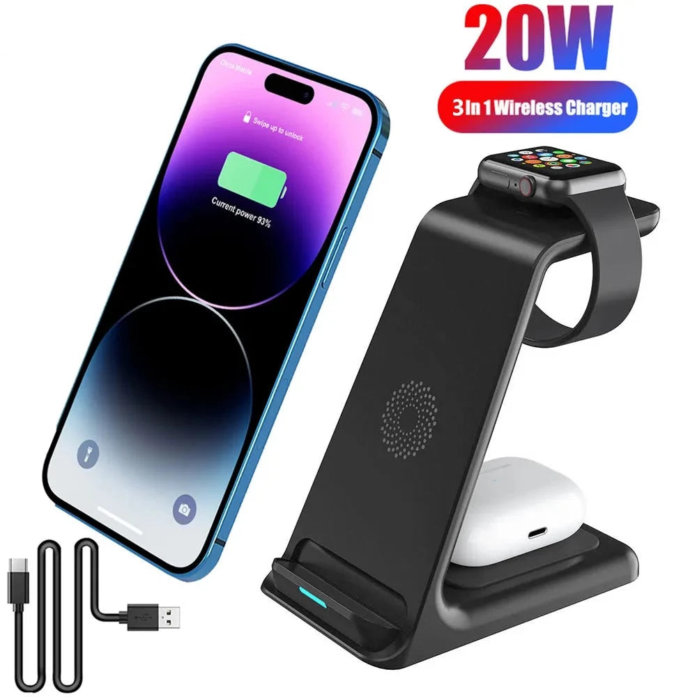 AquaBytes™ 20W Wireless Charger Stand For iPhone